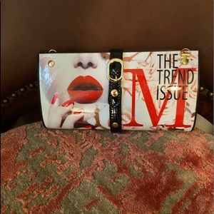 “Mademoiselle” patent leather clutch NWOT
